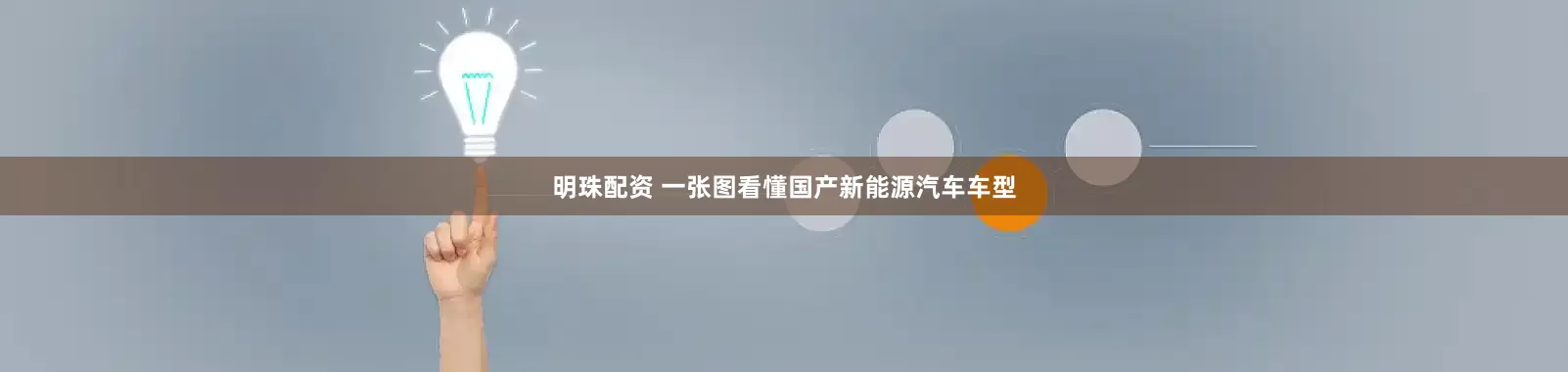 明珠配资 一张图看懂国产新能源汽车车型