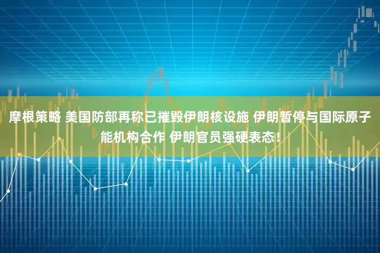 摩根策略 美国防部再称已摧毁伊朗核设施 伊朗暂停与国际原子能机构合作 伊朗官员强硬表态！